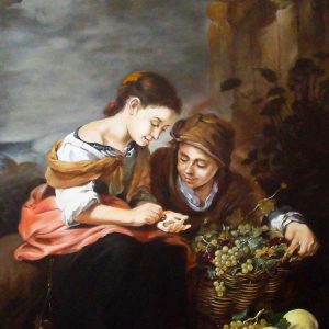 Bartolomé Esteban Murillo: A kis gyümölcsárus  (másolat, olaj, vászon, 60 x 80 cm)