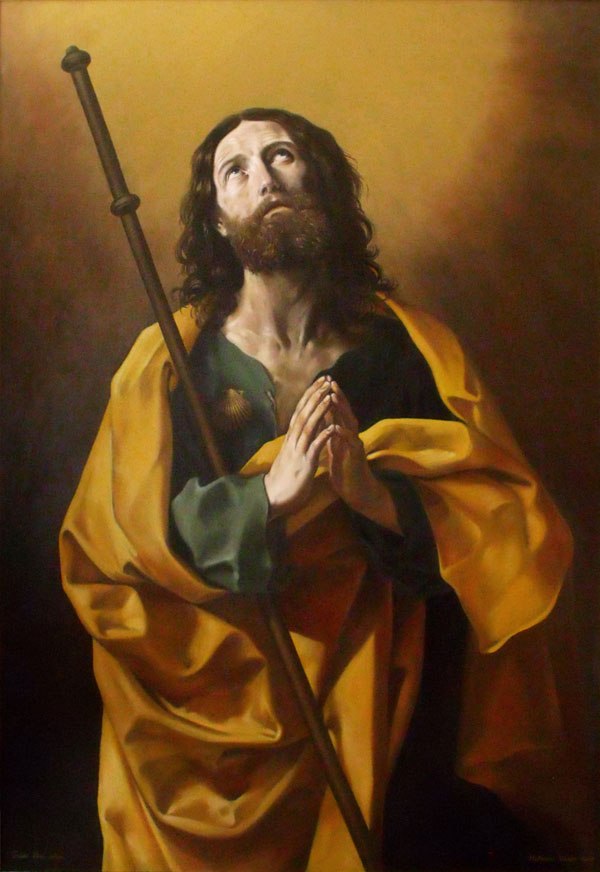 Guido Reni: Id. Szent Jakab (másolat, olaj, vászon, 160 x 110 cm)