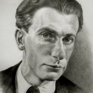 Radnóti Miklós portréja (grafit, papír)