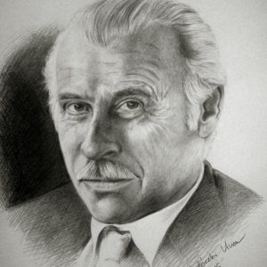 Takáts Gyula portréja (grafit, papír)