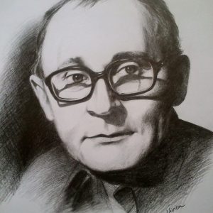 Ladányi Mihály portréja (grafit, papír)